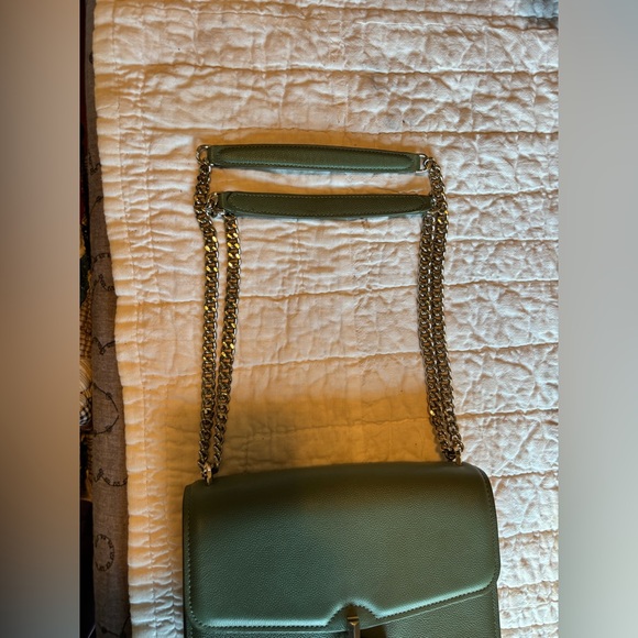 Kate Spade Locket Large Flap Shoulder Bag Olive Romaine purse - Picture 10 of 16